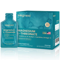 MEGNETA Magnesium L-Threonate Liquid bottle ready for daily use for focus and calm