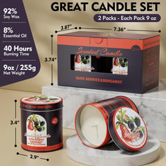 MeiGlow 2-pack scented candles boxed for gifting.