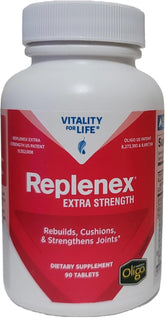 Melaleuca Replenex Extra Strength bottle features joint support benefits