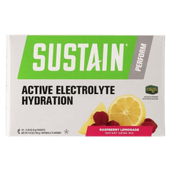 Melaleuca Sustain Sport Raspberry Lemonade can with electrolytes supports hydration during workouts.