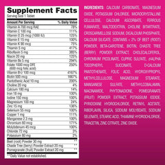Members Mark Women's Daily Multivitamin tablets support energy and immune health.