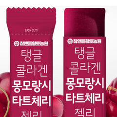 Texture close-up of MENBLY Cham&Deul jelly showing a smooth, glossy finish