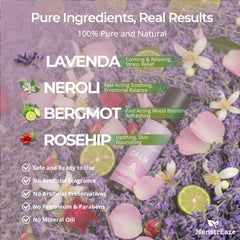 MenstrEaze Bergamot Roll-On image emphasizing uplifting citrus notes and balance.