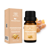 MenstrEaze frankincense oil bottle for skin-safe facial use.