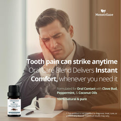 Demonstration of one-drop application for quick toothache and freshness relief