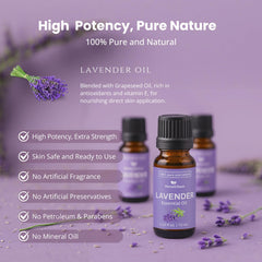 MenstrEaze lavender oil near a candle for DIY spa scents.