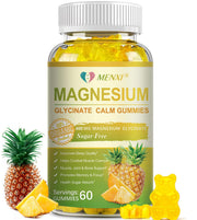MENXI Magnesium Glycinate Gummies pineapple bottle for daily relaxation