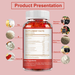MENXI Magnesium Gummies bottle back showing dosage and supplement details.