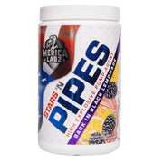 Merica Labz Stars 'N Pipes pump bottle highlighting stimulant-free nitric oxide pump support