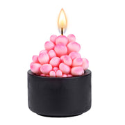 Mesiiloly pink moonstone succulent candle glows softly for cozy evenings