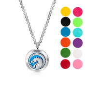 mEssentials Fire Dragon diffuser necklace with a sleek on-the-go locket for aromatherapy