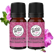 mEssentials Geranium 10ml bottle with rosy aroma for uplifting mood.