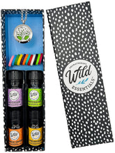 mEssentials Tree of Life necklace diffuser with lavender oil for on-the-go relaxation