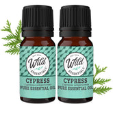 mEssentials Cypress essential oil bottle front view for aromatherapy diffusers.