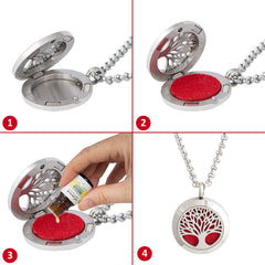 mEssentials Wild Essentials flower of life pendant on chain with color pads for scent customization