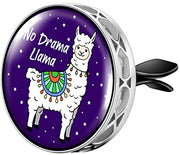 mEssentials Wild Essentials No Drama Llama enamel pendant diffuser for in-vehicle aromatherapy.