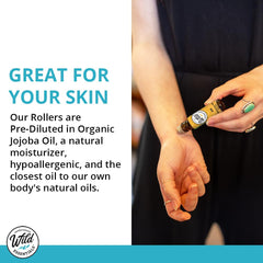 mEssentials Wild Essentials Muscle Roll-On amber glass packaging protects oils