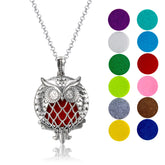 messentials Owl of Athena diffuser necklace closeup for aromatherapy on the go