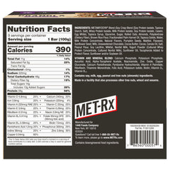 MET-Rx Big 100 Granola Bar chocolate chip close-up and texture.