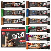 MET-Rx Big 100 trial pack front view, on-the-go protein bar for active days.