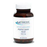 Metabolic Maintenance Alpha Lipoic Acid 300mg bottle for nerve health support.