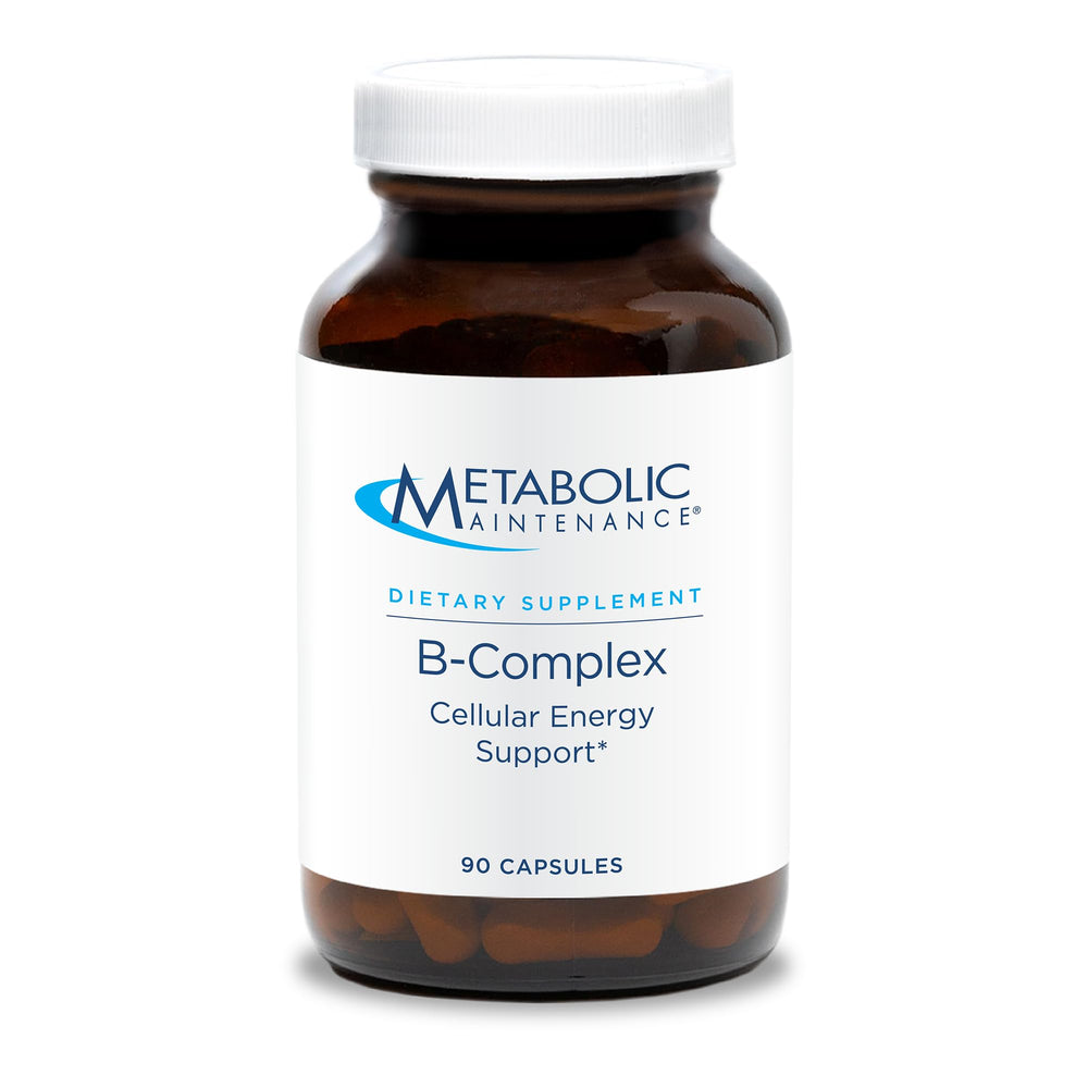Metabolic Maintenance B-Complex bottle front with vegan energy support
