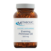 Metabolic Maintenance Evening Primrose Oil bottle shows purity for daily essential fats.