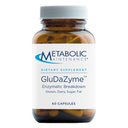 Metabolic Maintenance GluDaZyme bottle with capsules, may support mild gluten and dairy digestion.