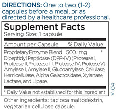 GluDaZyme capsules close-up highlighting vegetarian capsules and purity.