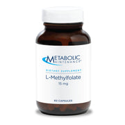 Metabolic Maintenance L-Methylfolate 15mg bottle front view highlighting focus and calm benefits