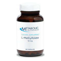 Metabolic Maintenance L-Methylfolate bottle front for daily focus and calm support.