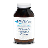 Metabolic Maintenance Potassium Magnesium Citrate bottle front showing label and dosage for daily use
