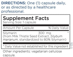 Metabolic Maintenance Silymarin bottle packshot emphasizing clean, filler-free formula for daily detox.