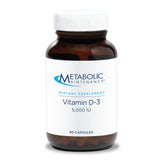 Metabolic Maintenance Vitamin D3 5000 IU bottle emphasizes high absorption for bone health.
