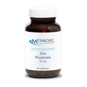 Metabolic Maintenance Zinc Picolinate bottle label highlighting high absorption.