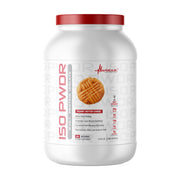 Metabolic Nutrition ISO PWDR Peanut Butter Cookie bottle pour highlights fast-digesting protein for workouts.