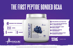 Close-up of Metabolic Nutrition Tri-Pep scoop ready to mix