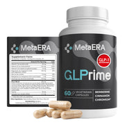 METAERA GLPrime bottle front showcases berberine blend for daily balance.