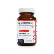 Metagenics Berberine GT bottle front with 60 vegetarian capsules for metabolism support.