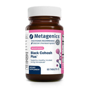 Metagenics Black Cohosh Plus bottle promotes menopause comfort and relaxation