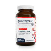 Metagenics CardioLux HDL bottle front highlights heart health support