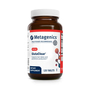 Metagenics GlutaClear bottle front view for easy daily antioxidant support