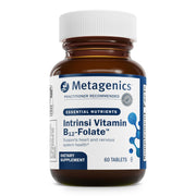 Metagenics Intrinsi B12-Folate bottle closeup showing trusted packaging.