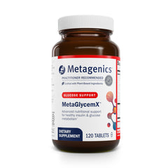 Metagenics MetaGlycemX bottle front view for metabolism support.