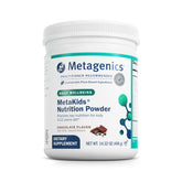 Metagenics MetaKids chocolate powder bottle ready for daily nutrition