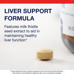 Metagenics Milk Thistle Extract packaging shot highlighting vegetarian and dairy-free attributes