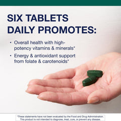 Metagenics Multigenics tablets being poured from bottle for fast nutrient release.