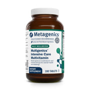 Metagenics Multivitamin Intensive bottle label highlighting the nutrient-rich formula.