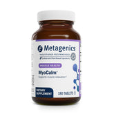 Metagenics MyoCalm bottle front view highlighting calm muscle support