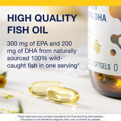 Metagenics OmegaGenics EPA-DHA 500 third-party test seal highlighting safety